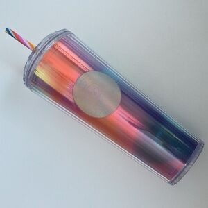 Starbucks Tumbler - Rainbow Kaleidoscope Dome 24oz Cold Cup Tumbler NWT